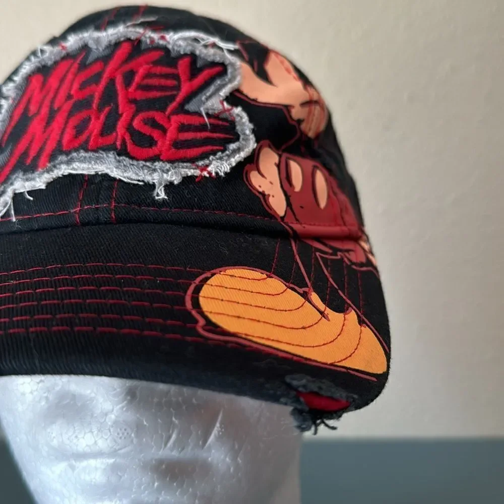 DISNEY PARKS Youth Distressed Mickey Mouse Strapback Hat